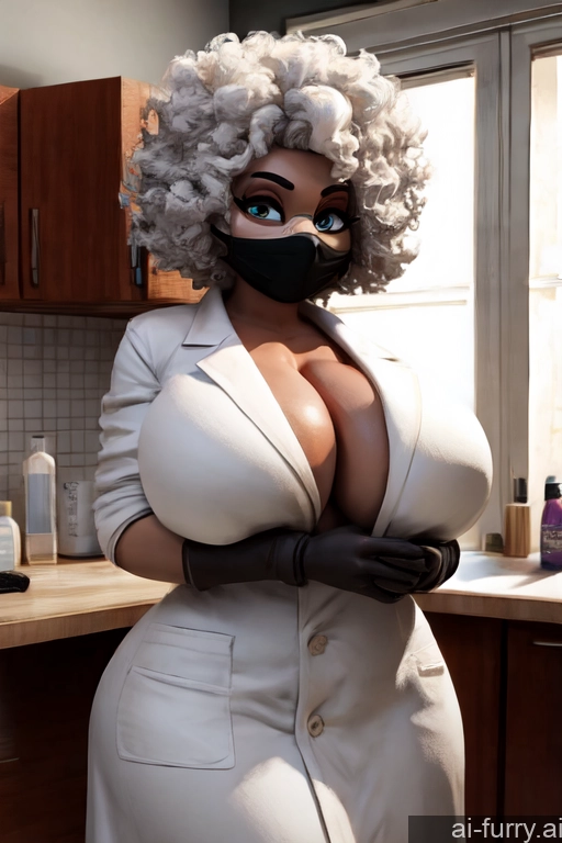 Short Hair White Hair Serious Bimbo Milf Curly Hair Gloves 18 Huge Boobs Face Mask One Chubby 20s Changing Room Lab Coat 3d Tattoos