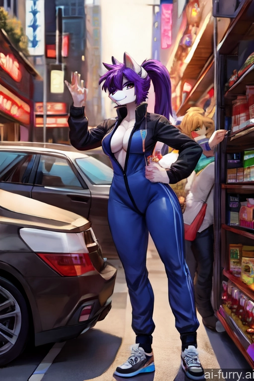 Panties Several Dark Lighting Seductive Bikini Diamond Jewelry T-pose Yoga Pants Nilotic Purple Hair Car Athlete Simple Long Legs 40s Soft Anime Ponytail Jumpsuit Partially Nude Grocery