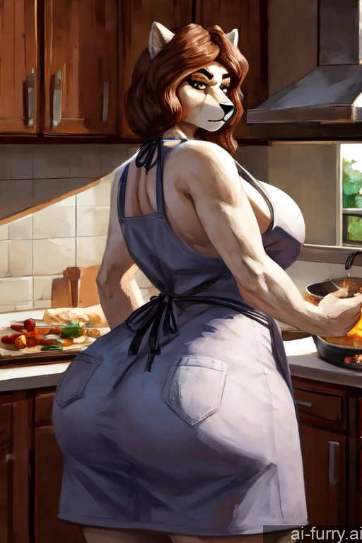 One Milf Busty Russian 50s Cooking Serious Big Ass Apron