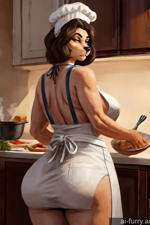 Cooking Big Ass 50s Milf Apron Busty Serious One Russian