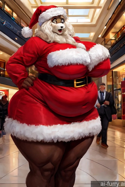 Mall One Shocked Fat Russian 40s Huge Boobs Santa Milf