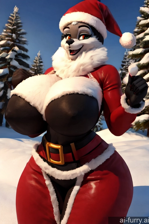 Snow Hat 30s 3d Santa Happy One African Huge Boobs Bimbo