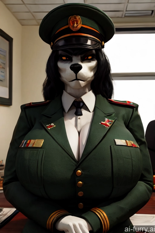 Hat Serious Black Hair Military Devil One 30s 3d Milf Russian Huge Boobs Office