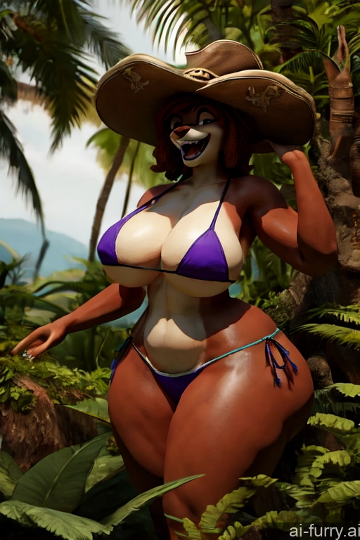 One 3d Hat Big Ass 30s Busty Laughing Bikini Milf Jungle African Pirate