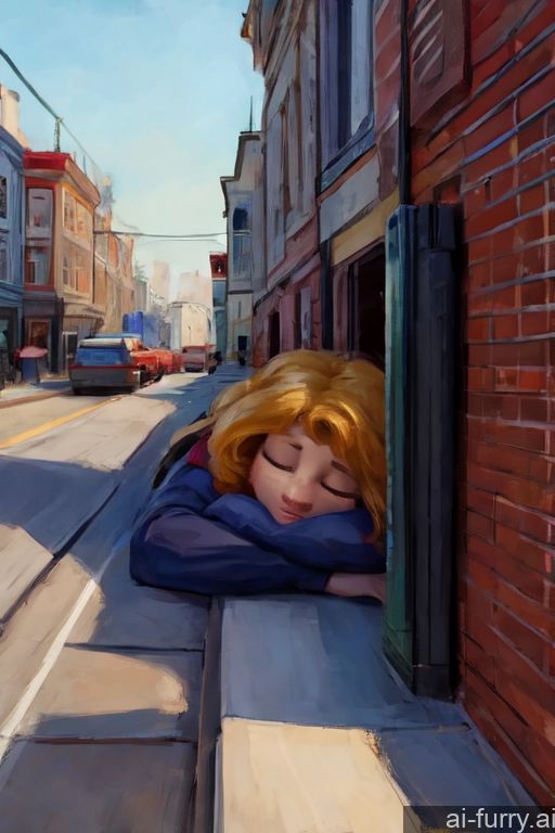 One Close-up View Street 90s Russian Sleeping