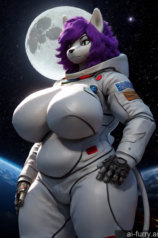 Cyborg Space Suit 3d Fat Purple Hair 30s Moon Milf One Serious Japanese Huge Boobs