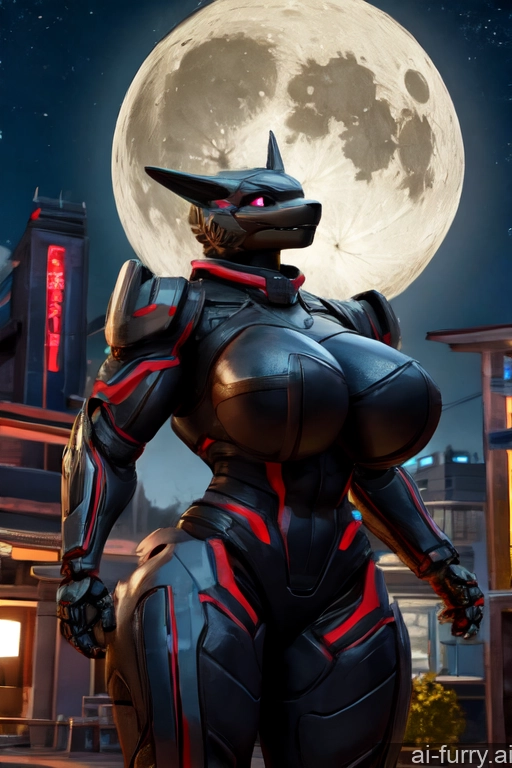 Happy Muscular Sci-fi Armor 30s Moon 3d Huge Boobs Woman + Man Japanese Two