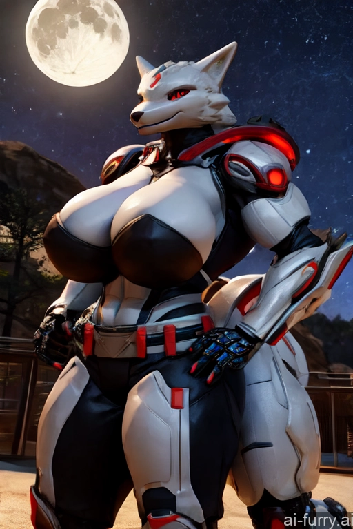 Moon Woman + Man 30s Japanese Muscular Happy Huge Boobs 3d Sci-fi Armor Two