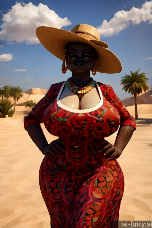 Huge Boobs Oasis Glasses Milf 3d One Dress African Hat 80s Serious