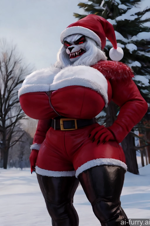 Santa Russian 30s 3d Devil Hat Bimbo Snow One Angry Huge Boobs