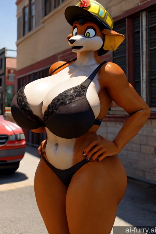 Firefighter African 30s Bra One Street Shocked Hat Milf 3d Huge Boobs