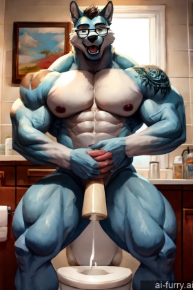 Bright Lighting One Detailed Muscular Tattoos Big Ass Painting Ahegao Perfect Body Nude Perfect Boobs Sexy Face 40s Bathroom Front View Orgasm Glasses Bodybuilder Cumshot Beautiful