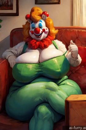 Milf Laughing 40s Fat Clown Russian Huge Boobs Couch One