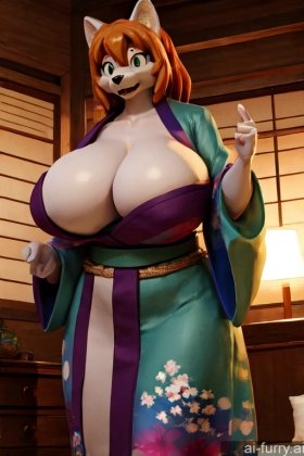 Bedroom 30s Shocked 3d Japanese One Huge Boobs Kimono Milf