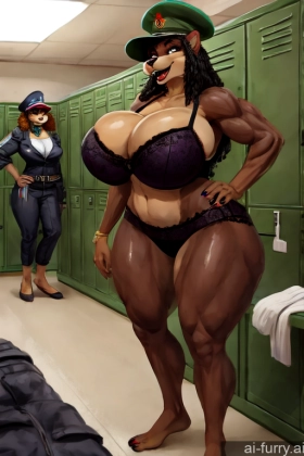 Shocked Huge Boobs Locker Room African Hat 40s Military Lingerie Milf Several