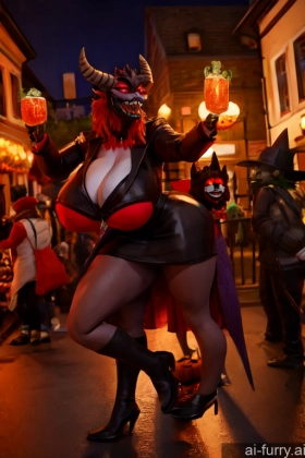 Laughing Two 3d Devil 30s Happy Halloween Street Milf Huge Boobs Russian