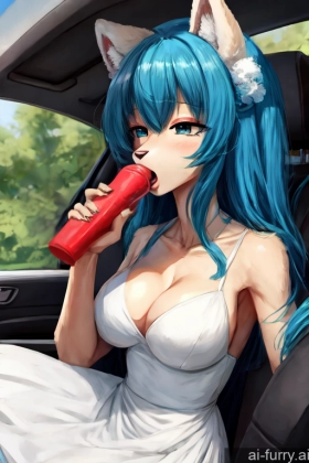 Blue Hair One Soft Anime Detailed Car Dress Cyborg Blowjob Milf Skinny 20s Long Hair Fur