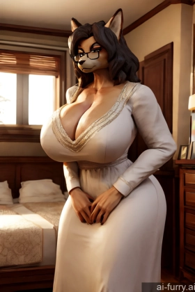 3d Serious Milf Dress One Russian Bedroom Glasses 60s Huge Boobs