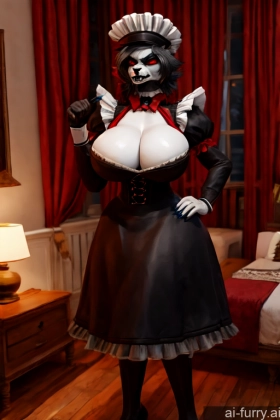 Angry One Huge Boobs 3d 30s Milf Hat Maid Russian Bedroom Devil